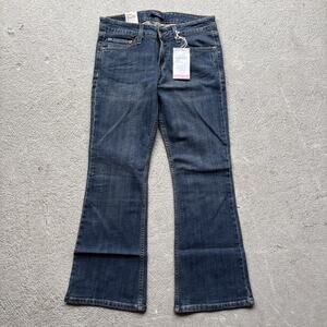 New Levi's 518 Superlow Boot Cut Denim Jeans Juniors Short Sz 7 Stretch Low Rise